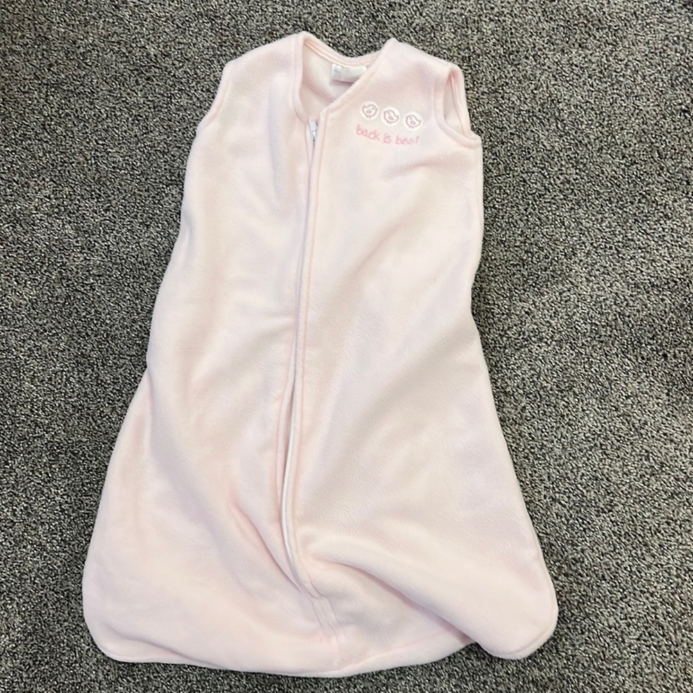 Halo zipper sleep sack fleece baby girl light pink small